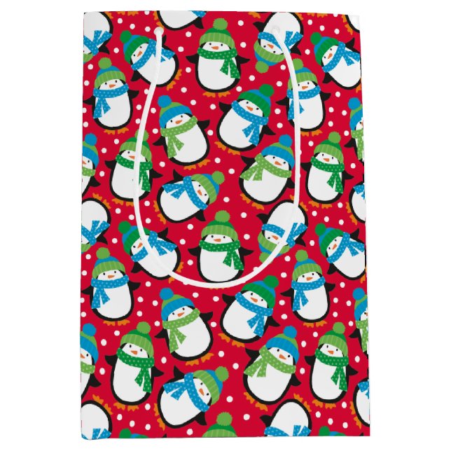 Penguins Medium Gift Bag (Front)