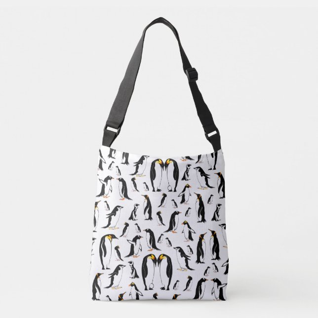 Penguins Pattern Crossbody Bag (Front)