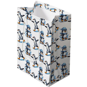 Penguins Pattern Design Medium Gift Bag