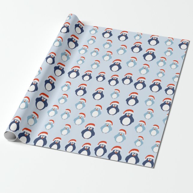 Penguins Pattern Wrapping Paper (Unrolled)