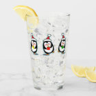 Penguins Pint Glass - Christmas Holiday Design
