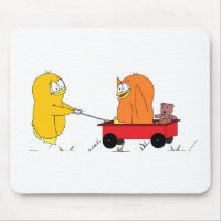 Penguins Playing in a Wagon