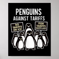 Penguins Protest Against Tariffs Funny Penguins Ta