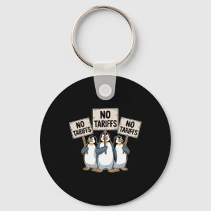 Penguins Protest Against Trump Tariffs Funny Pengu Key Ring