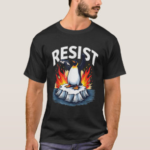 Penguins Resist Heard Island Flippers Up for Men W T-Shirt