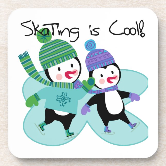Penguins Skating is Cool Coaster (Front)