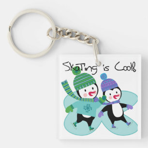 Penguins Skating is Cool Key Ring