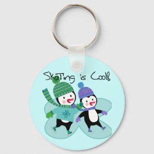 Penguins Skating is Cool Key Ring