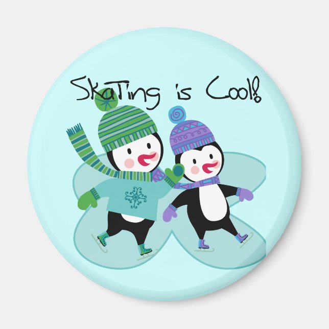 Penguins Skating is Cool Magnet (Front)