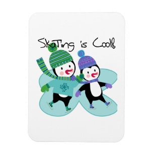 Penguins Skating is Cool Magnet