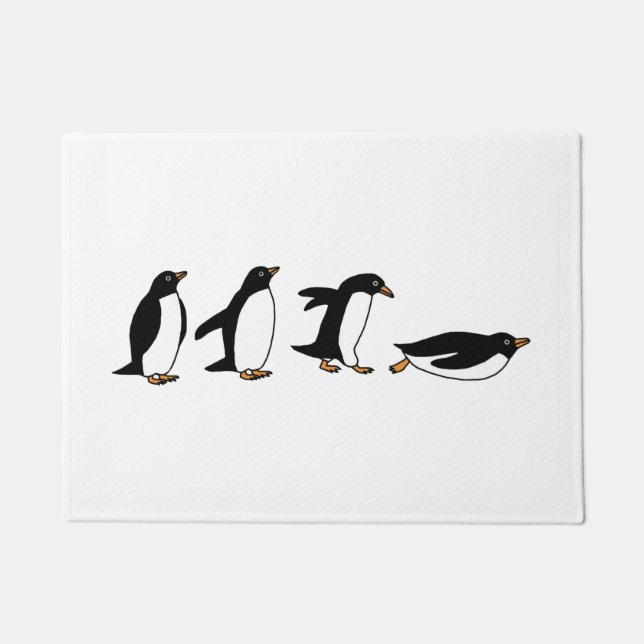 Penguins Sliding Doormat (Front)