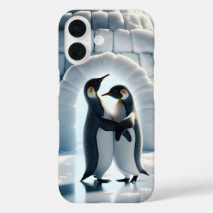 Penguins Slow Dancing By Igloo iPhone 16 Case