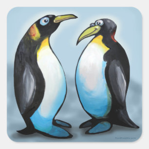 Penguins Square Sticker