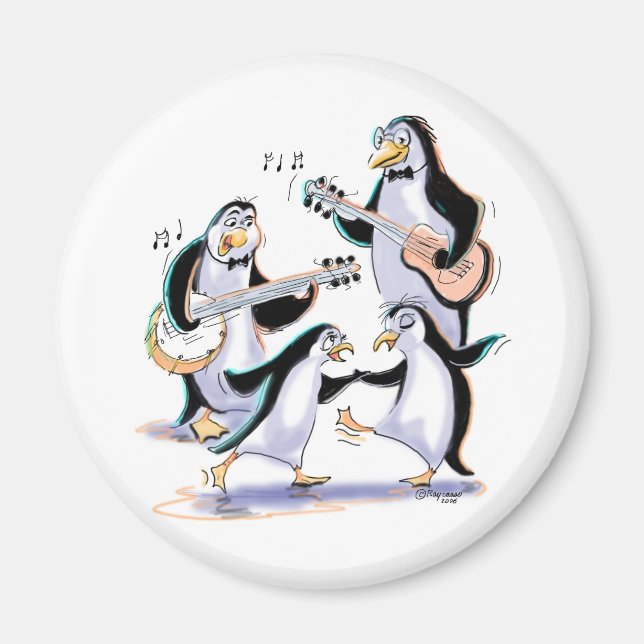 pEnGuInS sWiNgInG Magnet (Front)