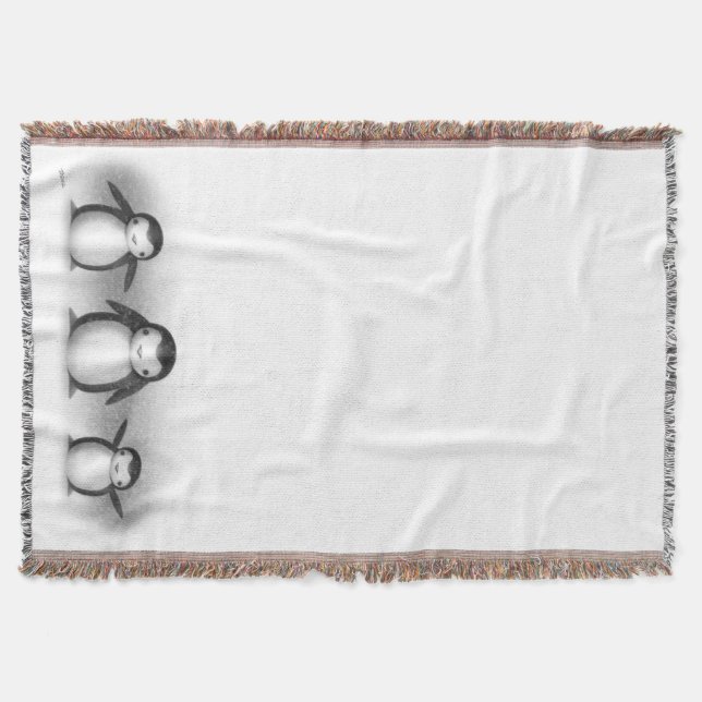 Penguins Throw Blanket (Front)