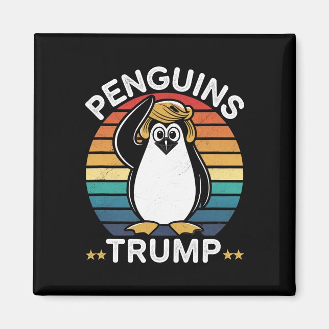 Penguins Trump Funny Resist Protest Design  Magnet (Front)