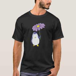 Penguins Umbrella Flower T-Shirt