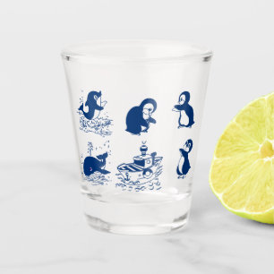 Penguins, Whales and Dolphin Shot Glass