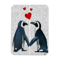 Penguins With Love Hearts