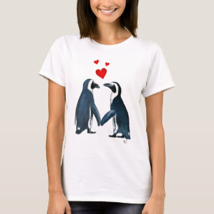 Penguins With Love Hearts T-Shirt