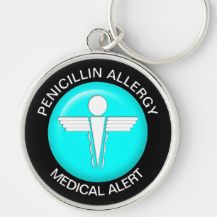 Penicillin Allergy Medical Alert - Button Keychain