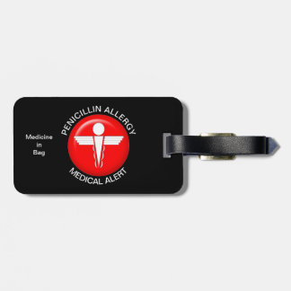 Penicillin Allergy Medical Alert Luggage Tag