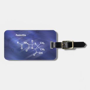 Penicillin, antibiotic drug, Structural chemical Luggage Tag