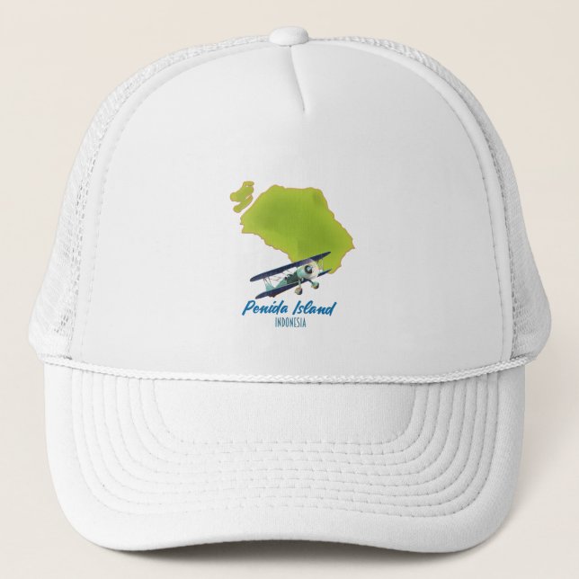 Penida island map trucker hat (Front)
