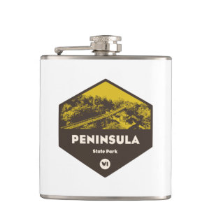 Peninsula State Park Wisconsin Hip Flask