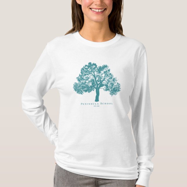 Peninsula Women's Long Sleeve White T-Shirt (Front)