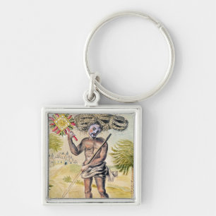 Penitent man in India Key Ring