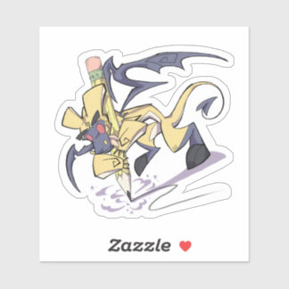 PenLight the Pencil Dragon Vinyl Sticker