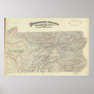 Penn climatological map poster