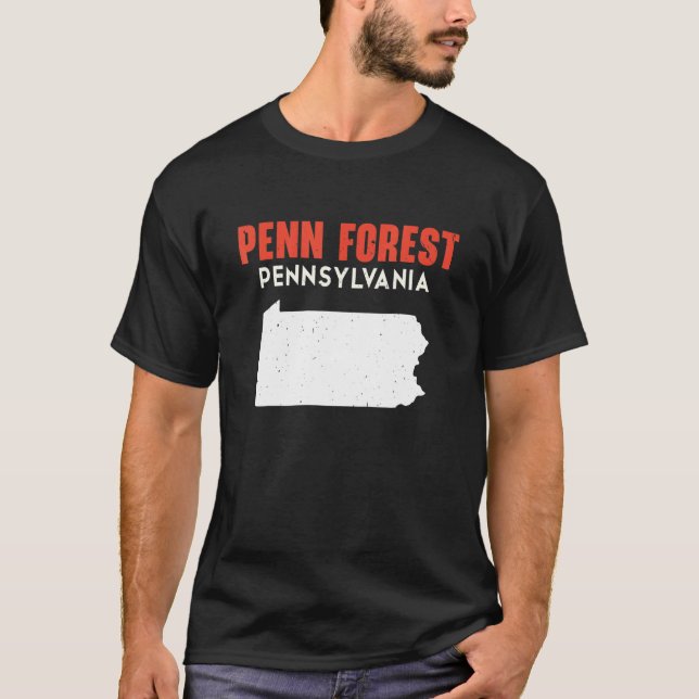 Penn Forest Pennsylvania USA State America Travel T-Shirt (Front)