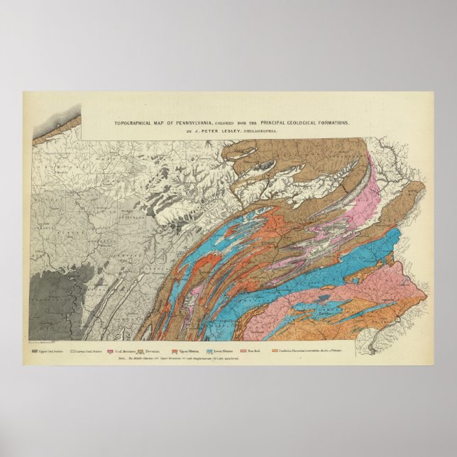 Penn geological formations poster (Front)
