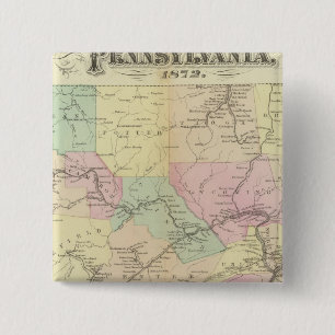 Penn railway map 15 cm square badge