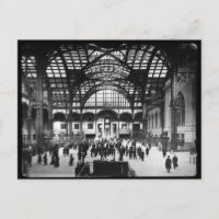 Penn Station NYC 1910 Magic Lantern Slide
