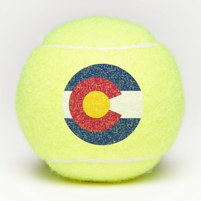 Penn tennis ball with flag of Colorado, USA (Front)
