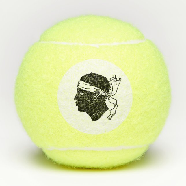 Penn tennis ball with flag of Corsica (Front)