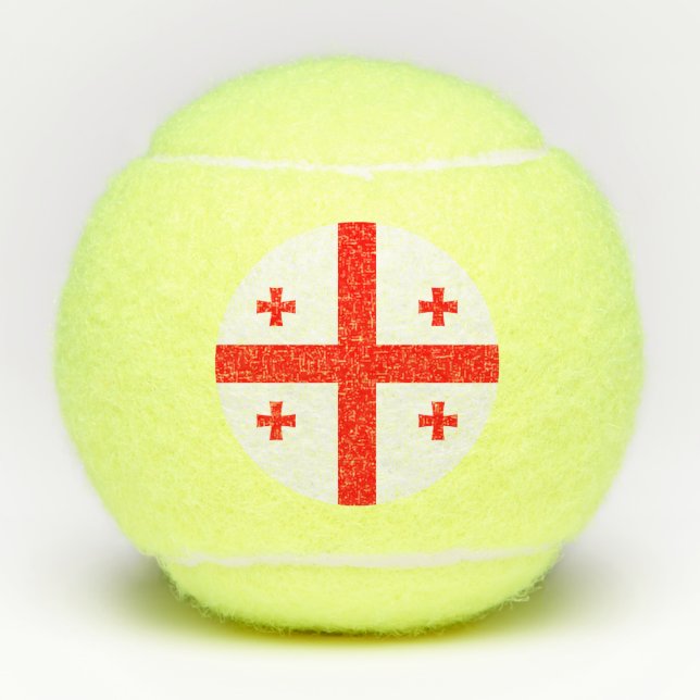 Penn tennis ball with flag of Georgia (Front)