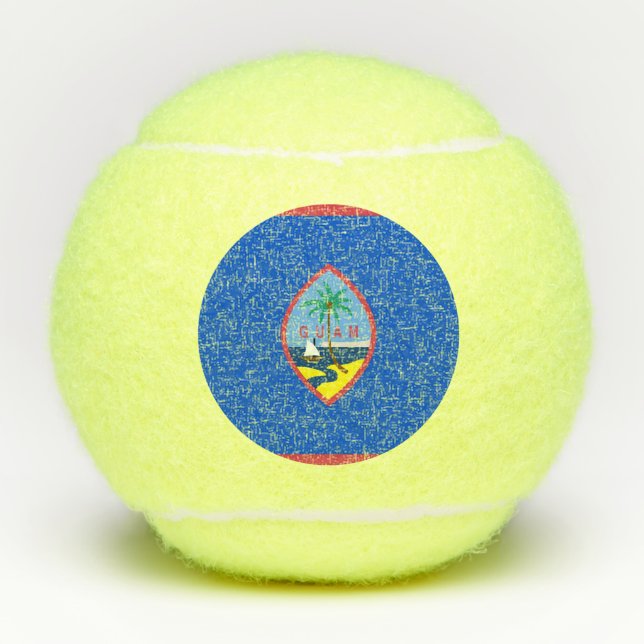 Penn tennis ball with flag of Guam, USA (Front)