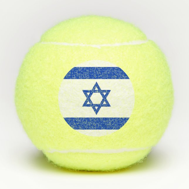 Penn tennis ball with flag of Israel (Front)