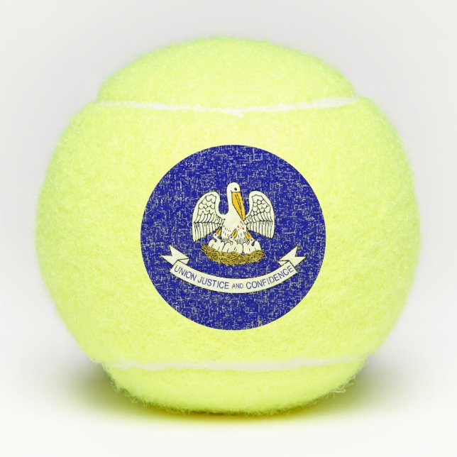 Penn tennis ball with flag of Louisiana, USA (Front)