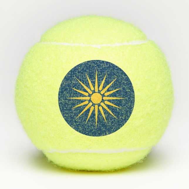 Penn tennis ball with flag of Macedonia, Greece (Front)