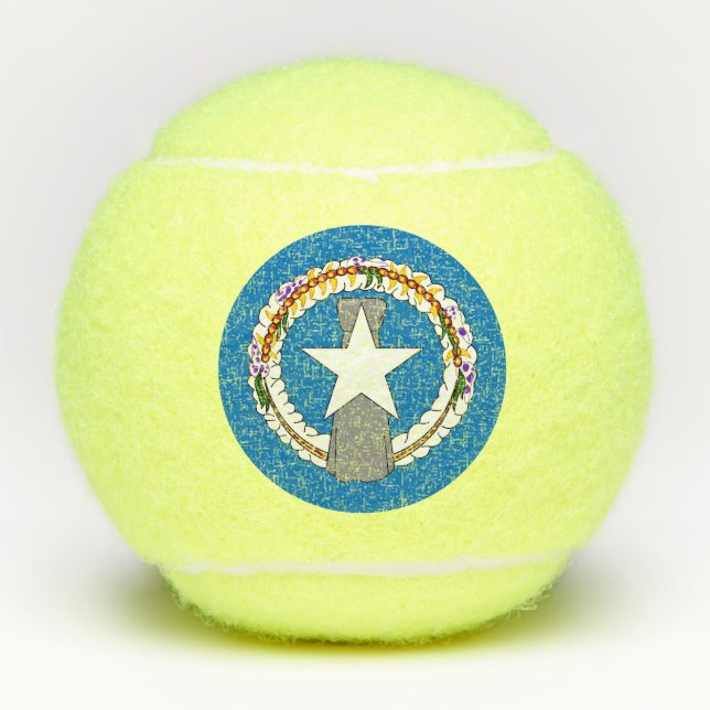Penn tennis ball with flag of Northern Mariana USA (Front)
