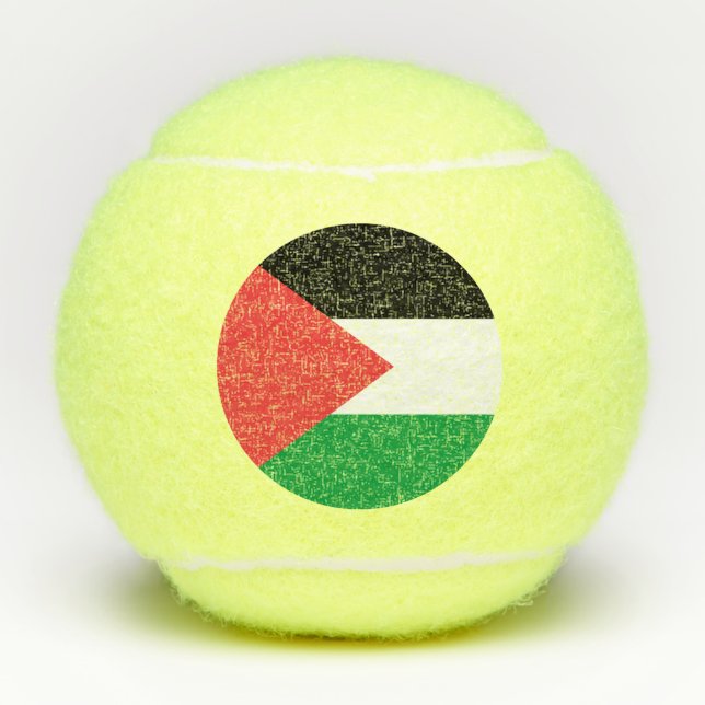 Penn tennis ball with flag of Palestine (Front)