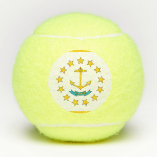 Penn tennis ball with flag of Rhode Island, USA