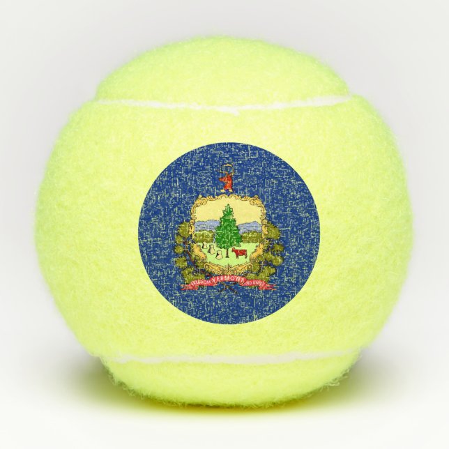 Penn tennis ball with flag of Vermont, USA (Front)