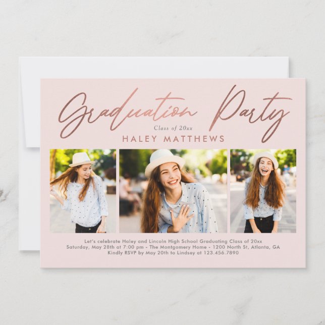 Penned Party Graduation Party Invitation (Front)