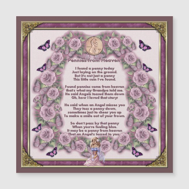 Pennies From Heaven Angel Magnet (Front)